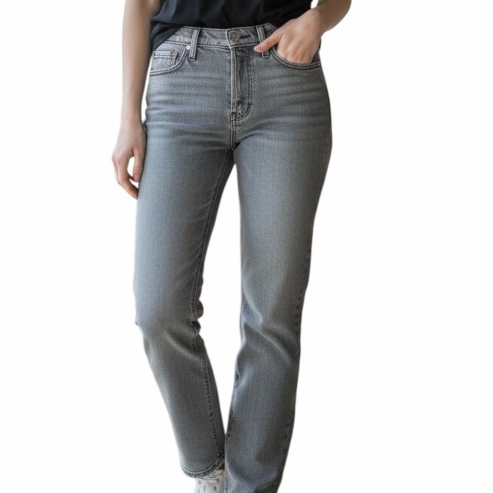 Levi's 501 Gray Acid Wash Straight Leg Button Fly Jeans W28 L26